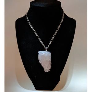 Raw Rose Quartz Necklace